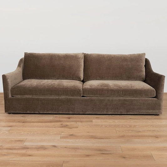 Canapé en peluche couleur chocolat