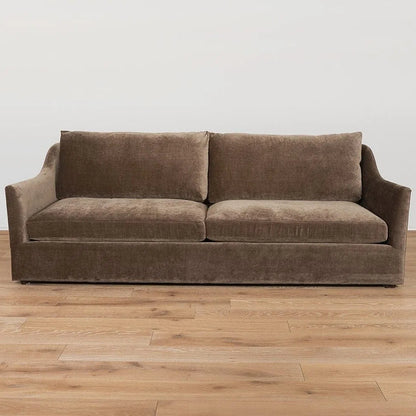 Canapé en peluche couleur chocolat