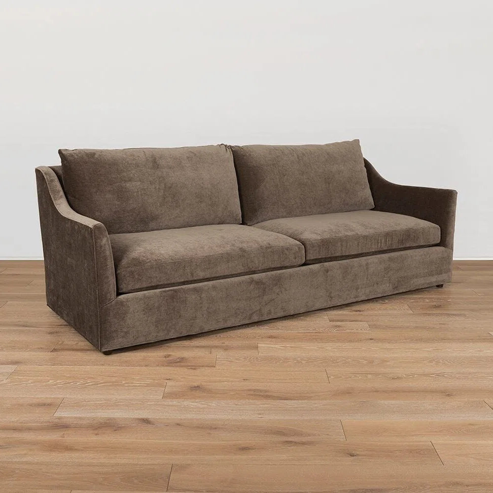 Canapé en peluche couleur chocolat