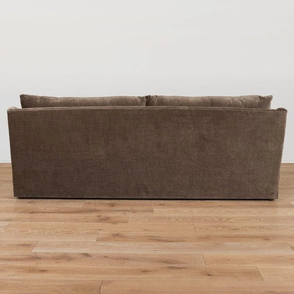 Canapé en peluche couleur chocolat