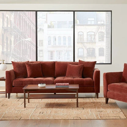 Canapé en velours caramel