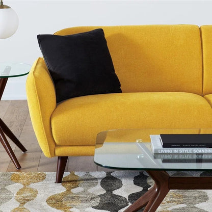 Canapé soleil jaune moelleux et doux