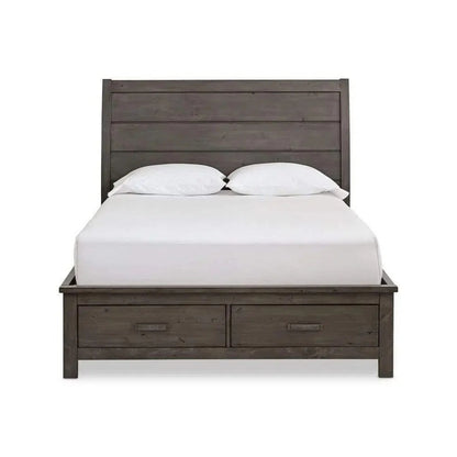 Lit en bois avec placards intégrés